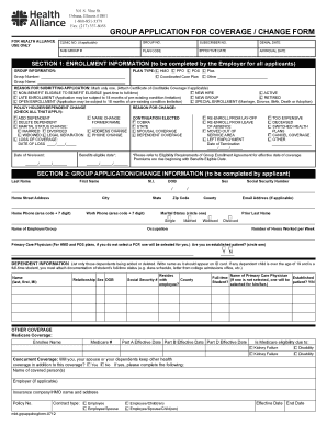 Health Alliance Group Application Form