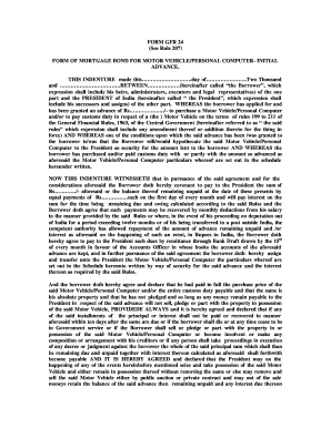 Mortgage Bond for Motor Vehicle/Personal Computer