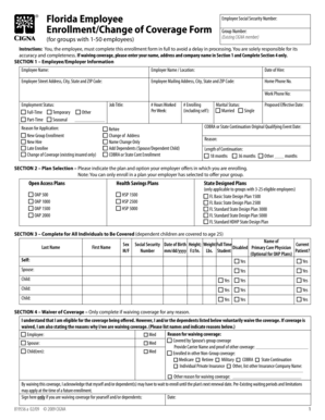 Florida Employee Health Insurance Enrollment Form