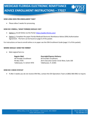 Florida Medicaid Electronic Remittance Advice Authorization Agreement