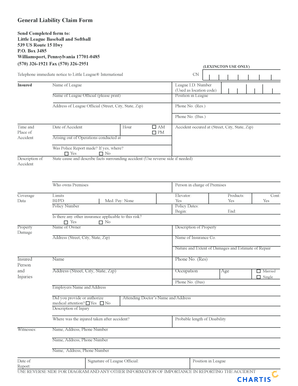 General Liability Claim Form