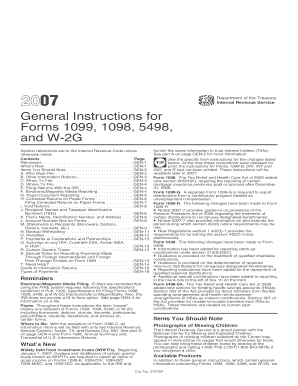 IRS General Instructions for Forms 1099, 1098, 5498, and W-2G