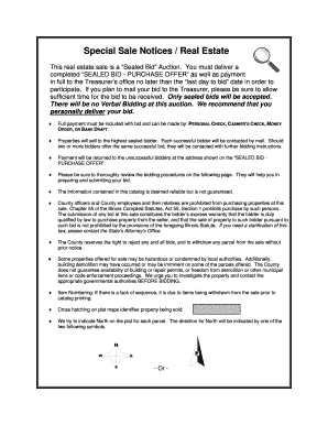 Sealed Bid Purchase Offer Form