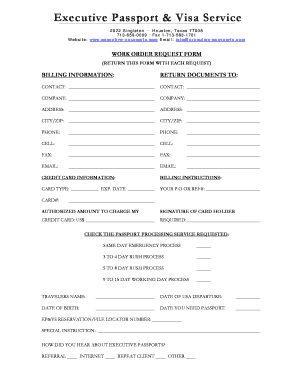 US Passport Application Form