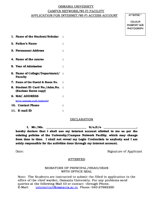 Osmania University Wi-Fi Access Application