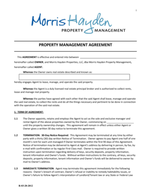 Property Management Agreement