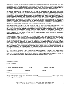 New Jersey Home Inspection Agreement