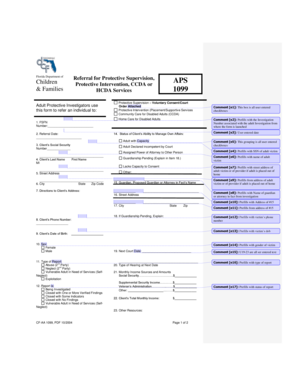 Florida Protective Supervision Referral Form