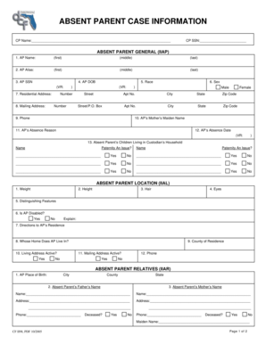 Absent Parent Information Form