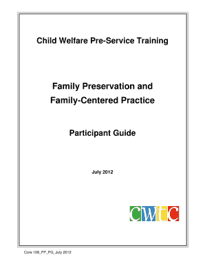Child Welfare Pre-Service Training Participant Guide