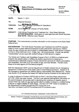 Florida Early Steps Referral Form