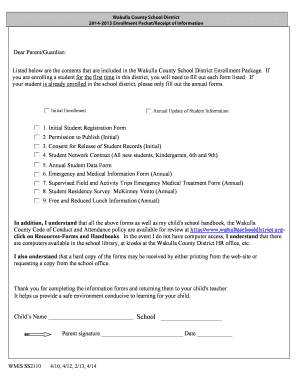 Wakulla County School District Enrollment Packet