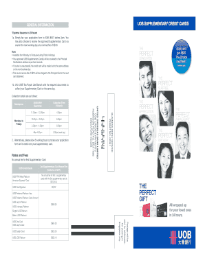 UOB Supplementary Credit Card Application Form