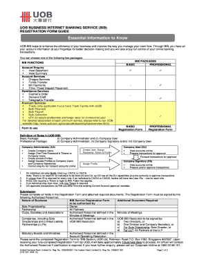 UOB Business Internet Banking Registration Form