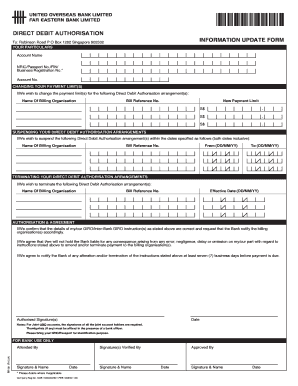 Direct Debit Authorisation Form