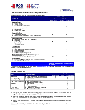 UOB Business Internet Banking Registration Form