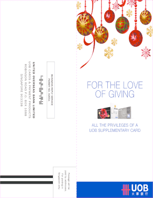 UOB Supplementary Card Membership Application Form