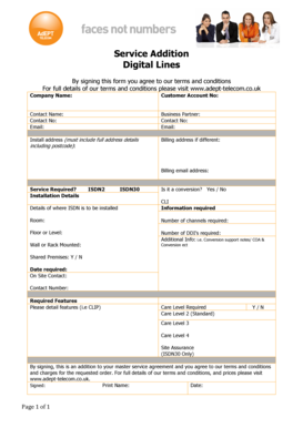 Service Addition Form