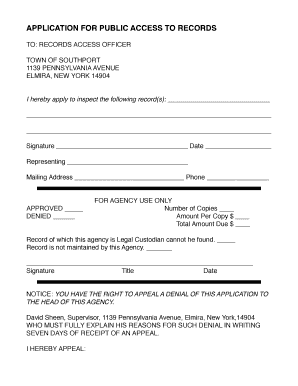 New York Public Records Access Application