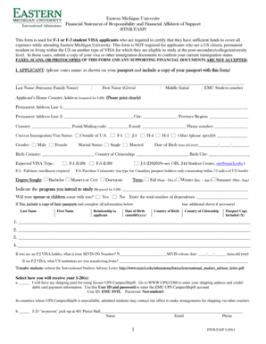 Eastern Michigan University Financial Statement of Responsibility