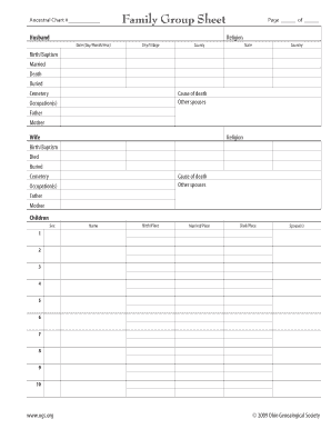 Family Group Sheet