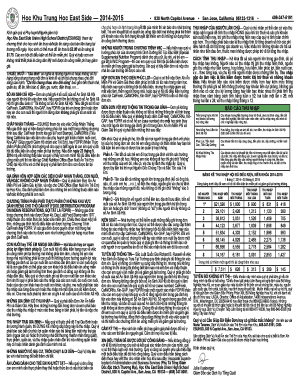 East Side Union High School District Free and Reduced-Price Meal Application