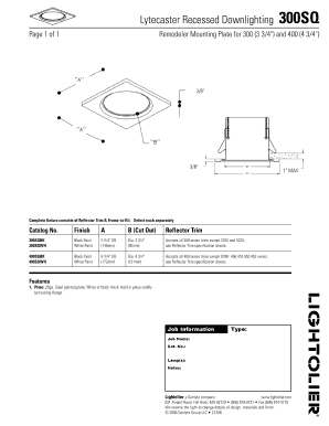 Lytecaster Recessed Downlighting Mounting Plate