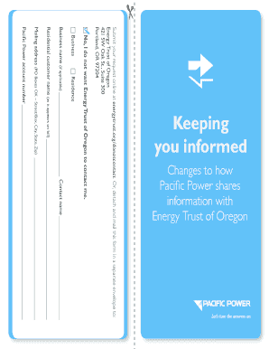 Pacific Power Energy Trust Opt-Out Form