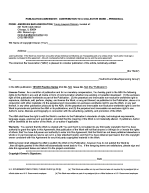 ABA Young Lawyers Division Author Agreement