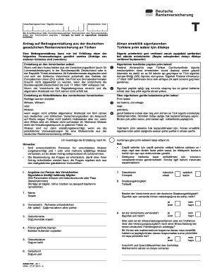 Alman-Türk Emeklilik Sigortası İade Dilekçesi