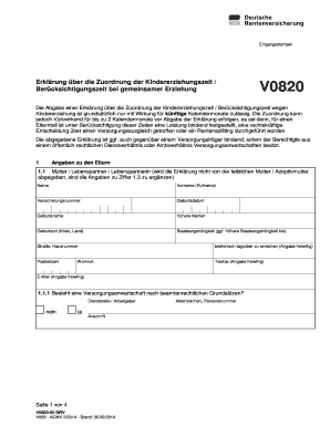 German Childcare Time Allocation Form V0820