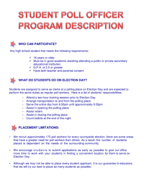 Application Specific Information Display Chart. Image - elections calaverasgov