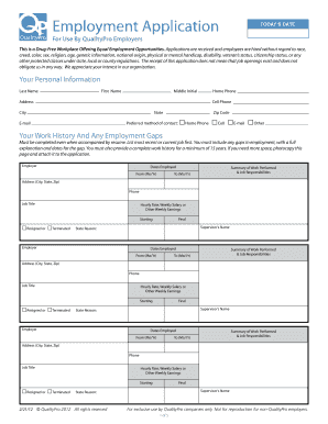 QualityPro Employment Application