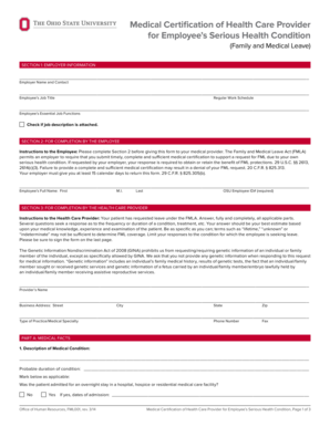 Medical Certification of Health Care Provider