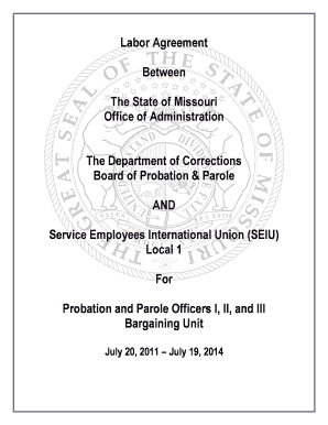 Labor Agreement Between The State of Missouri