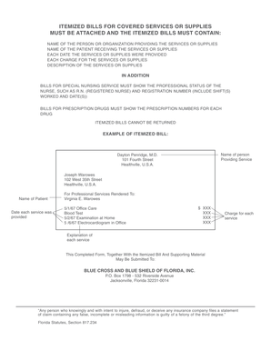 Major Medical Comprehensive Claim Form