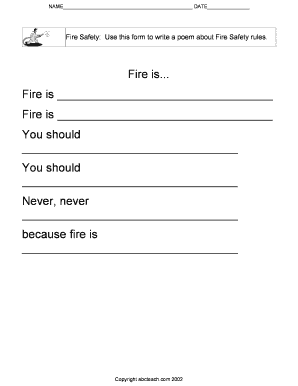 Fire Safety Poem and Quiz