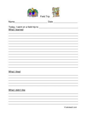 Field Trip Permission Slip