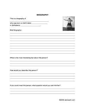 Biography Form - ABC Teach