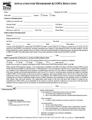 SEIU Local 888 Membership Application