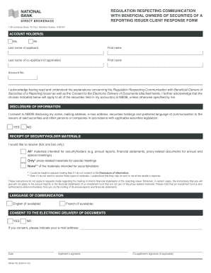 Beneficial Owner Communication Consent Form