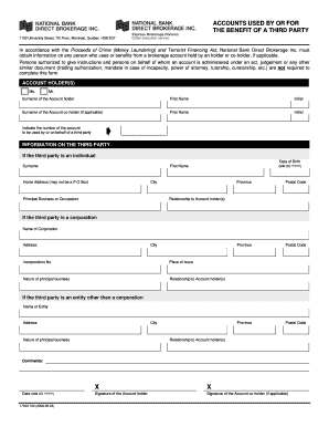 Third Party Account Information Form