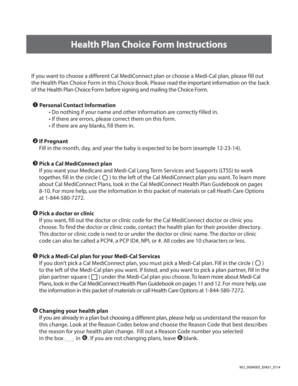 California Health Plan Choice Form