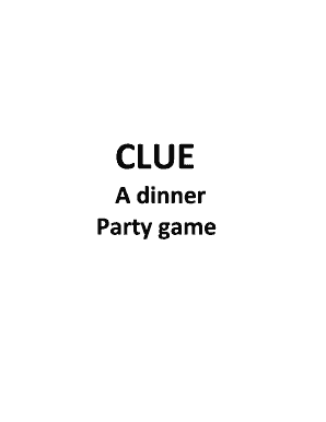 Clue Dinner Party Game Rules