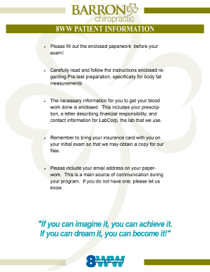 Chiropractic Patient Intake Forms