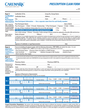 Prescription Claim Form