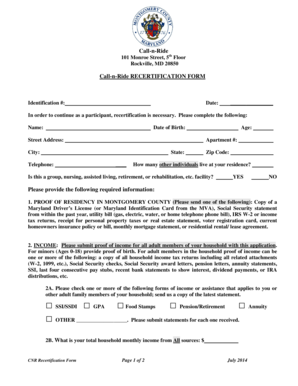 Call-n-Ride Recertification Form