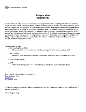 Phagehunting Program Research Plan