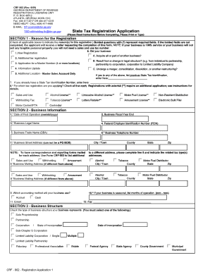 Georgia State Tax Registration Application