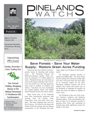 Pinelands Preservation Alliance Membership Form